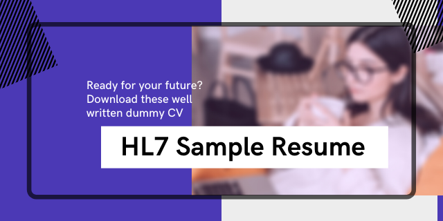 HL7 sample resume sv trainings