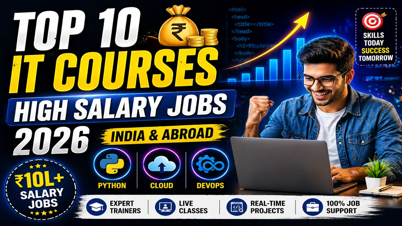 Top 10 IT Courses with High Salary in 2026 (India & Abroad) 💼🔥